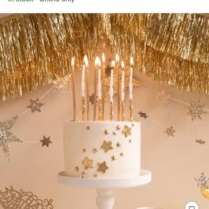 Meri Meri Long Gold Cake Candles